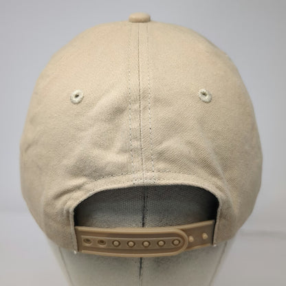 Bear Lake Adventure Division Hat 5 Panel Beige One Size Snapback Rope Blue Patch