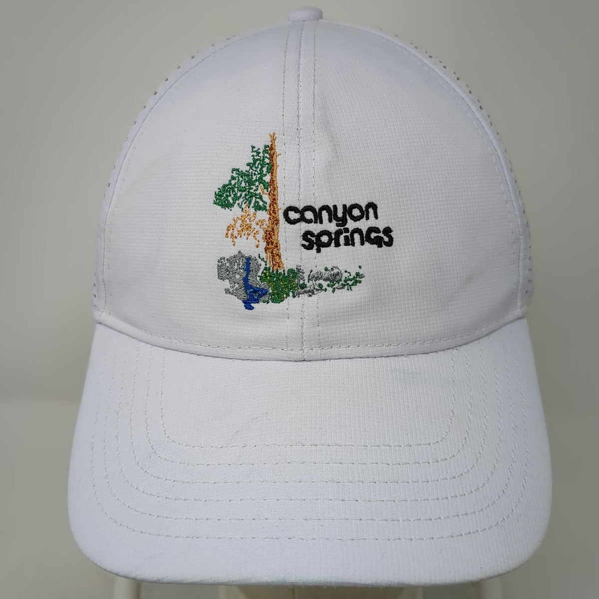 Outdoor Cap Baseball Cap White One Size Canyon Springs Logo Mesh Slideback Hat