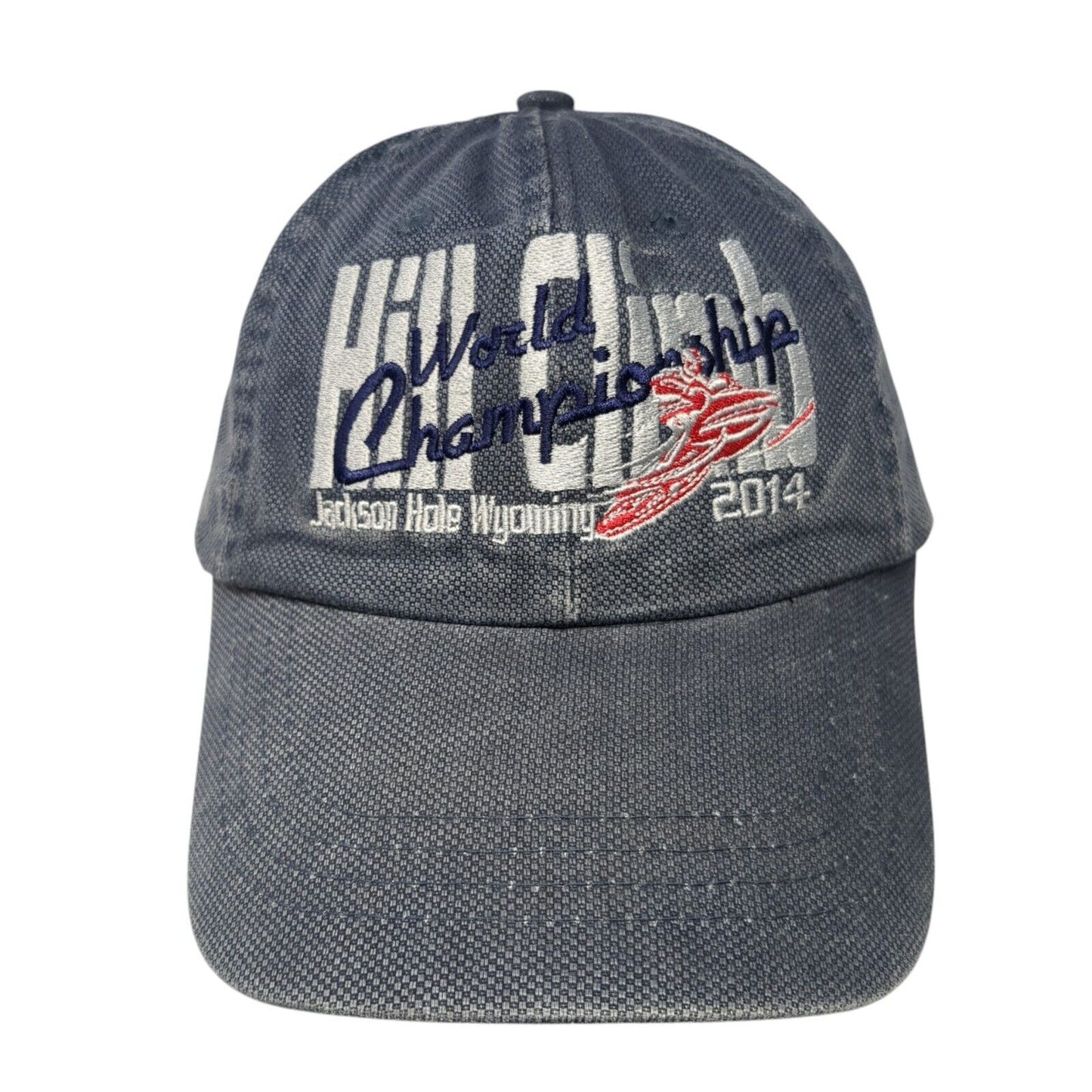 Hill Climb World Championship 2014 Jackson Hole Wyoming Strapback Hat Blue OS