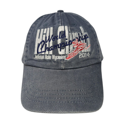 Hill Climb World Championship 2014 Jackson Hole Wyoming Strapback Hat Blue OS
