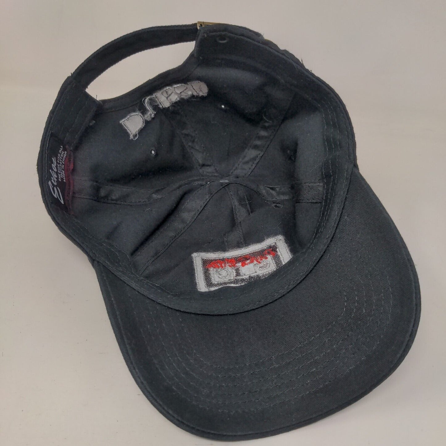 Playlist Bottle D'Usse Slideback Hat Black OSFA Adjustable Embroidered Eikos