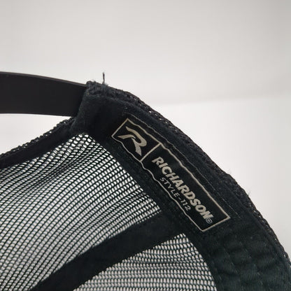 CNP Snapback Trucker Hat Black One Size Adjustable Embroidered Mesh Richardson