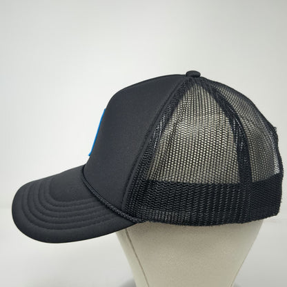 Otto Trucker Hat Black One Size Lake Tahoe Mountains Calling Mesh Back Snapback