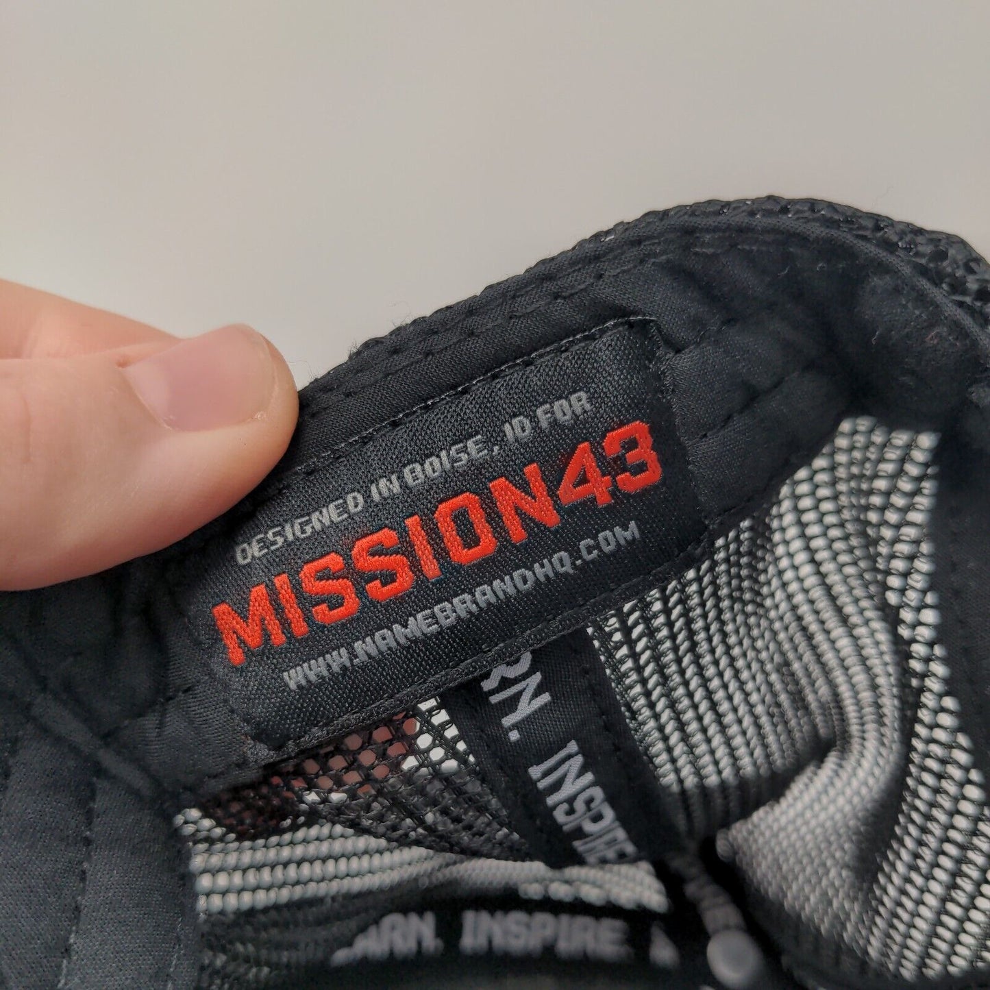 Mission43 Patch Snapback Mesh Back Trucker Hat Camo One Size 6 Panel