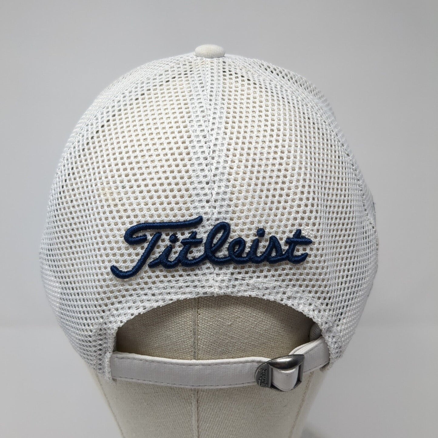 Titleist Slideback Mesh Back Hat White One Size 6 Panel Embroidered