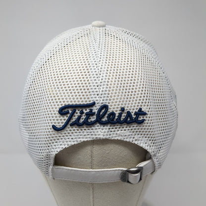 Titleist Slideback Mesh Back Hat White One Size 6 Panel Embroidered