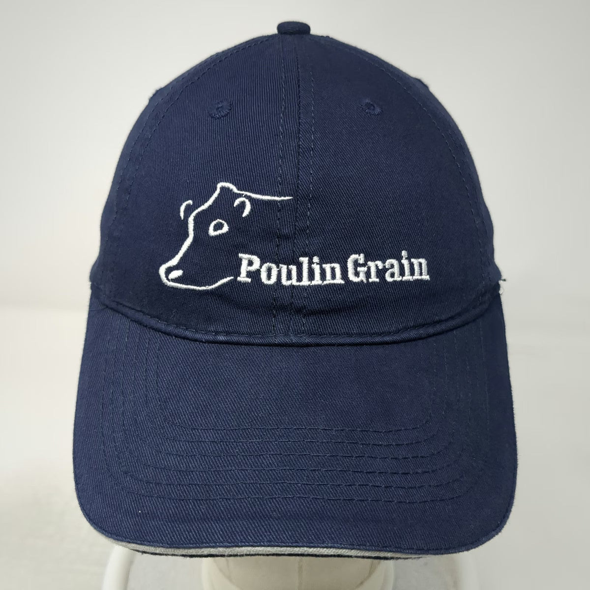 Pedigree Poulin Grain Cow Blue Baseball Cap Hat One Size Strapback Sandwich Brim