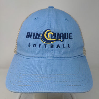 Richardson Women's Snapback Mesh Back Hat Blue M-L Blue Wave Softball Logo