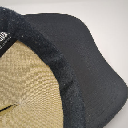 Priscilla White Wit Wheat Trucker Hat Black One Size Adjustable Mesh Back Rope