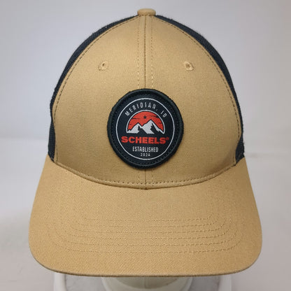 Scheels Trucker Hat Brown One Size Meridian ID Mountain Mesh Snapback Patch Hat
