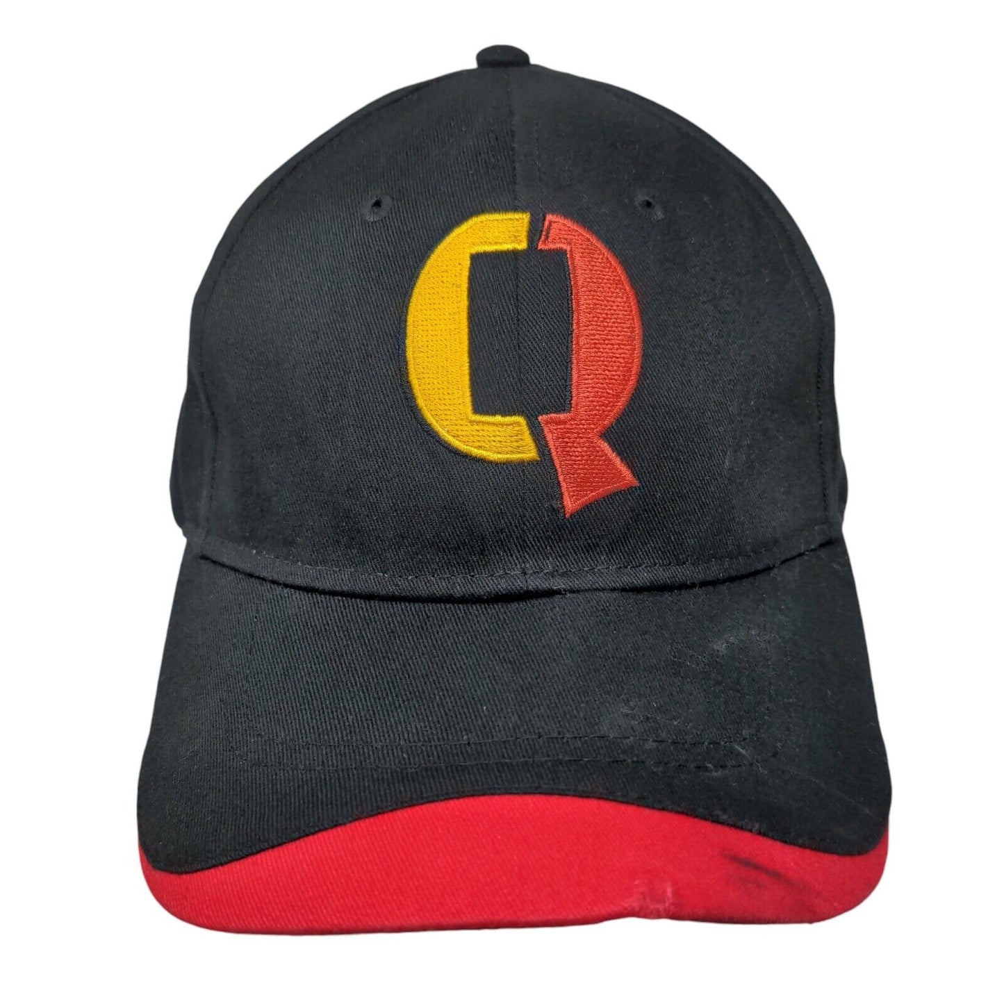 Letter Q Strapback Hat Black One Size Embroidered 6 Panel Cap America
