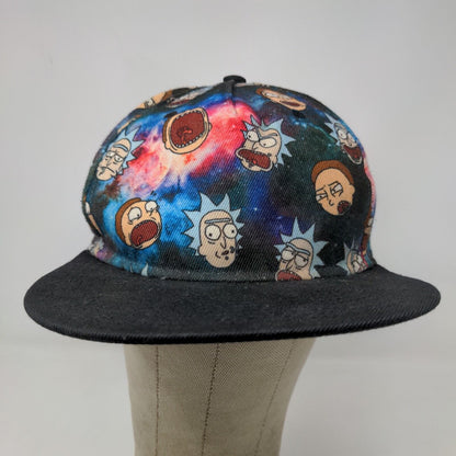 Rick & Morty Men's Snapback Hat Multicolor OSFM All Over Print Graphic Print