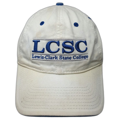 The Game Lewis-Clark State College White Blue Gray Cap Hat One Size Adjustable