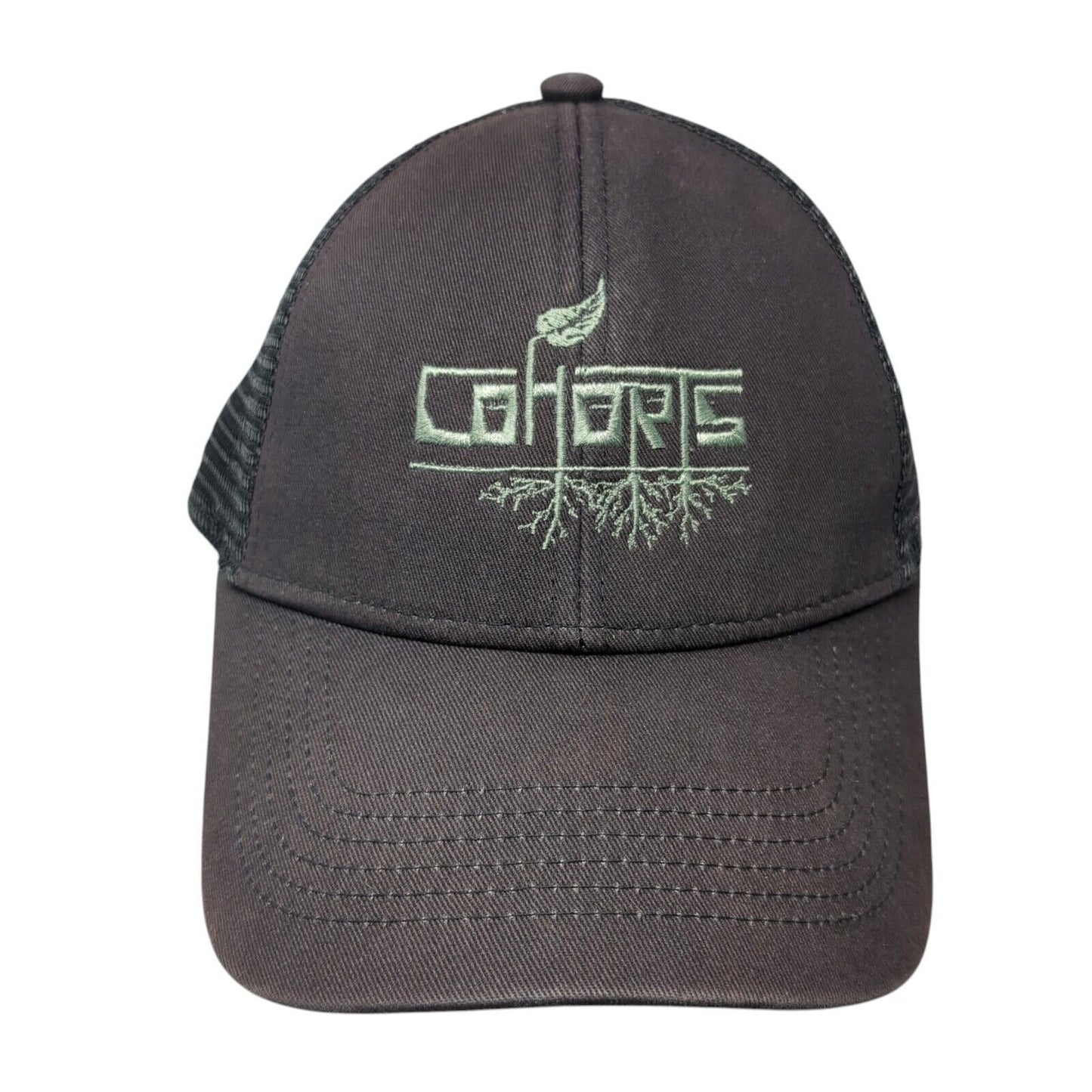 Cohorts Strapback Mesh Back Trucker Hat Gray One Size Port Authority