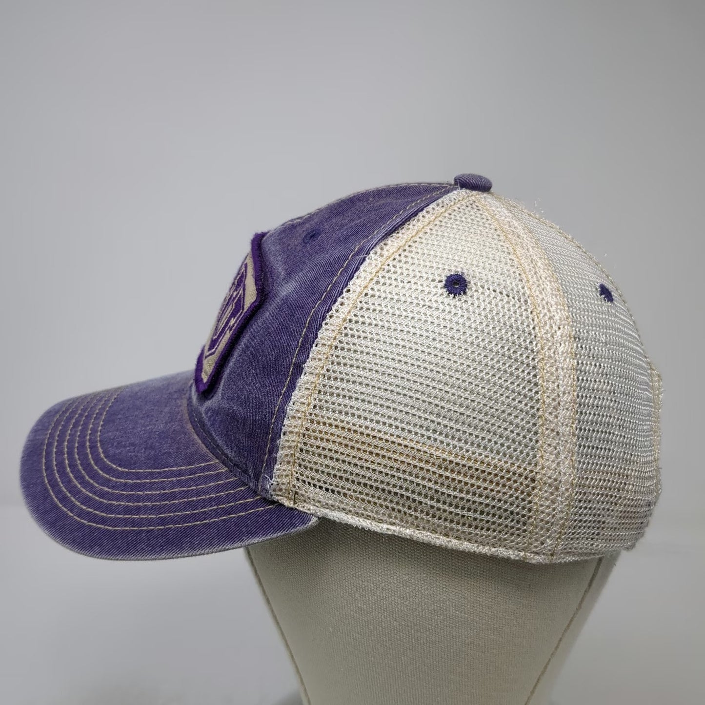 Legacy TCU NCAA Purple One Size Trucker Hat Mesh Back Snapback Green Underbrim