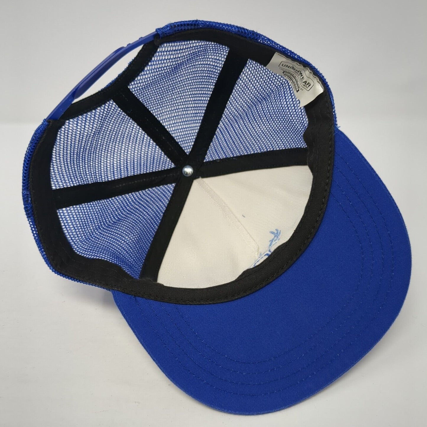 VOTE Elk Snapback Trucker Hat Blue One Size Adjustable Embroidered Mesh Back