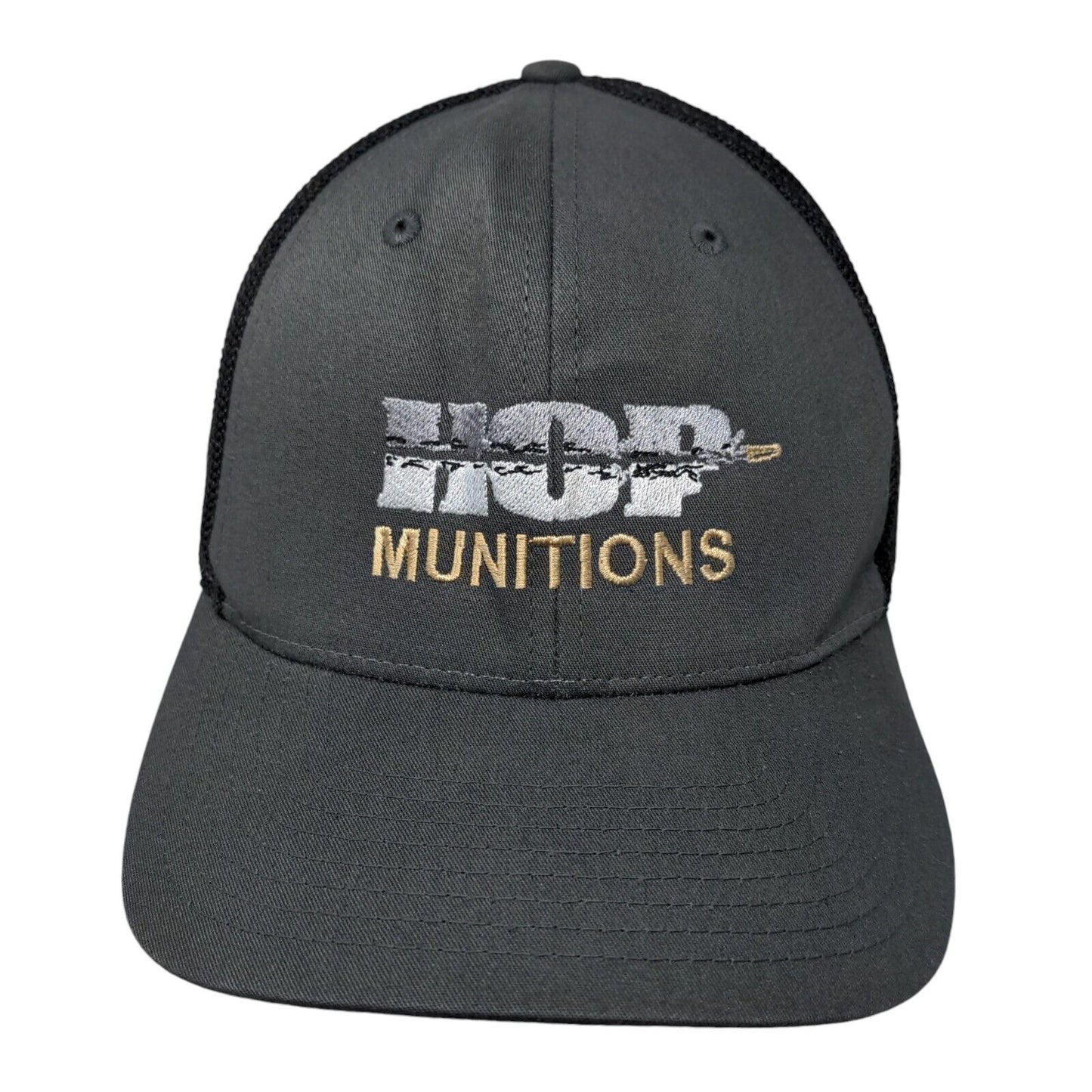 Hop Munitions Fitted Trucker Hat Gray L/XL Embroidered Mesh Back Richardson