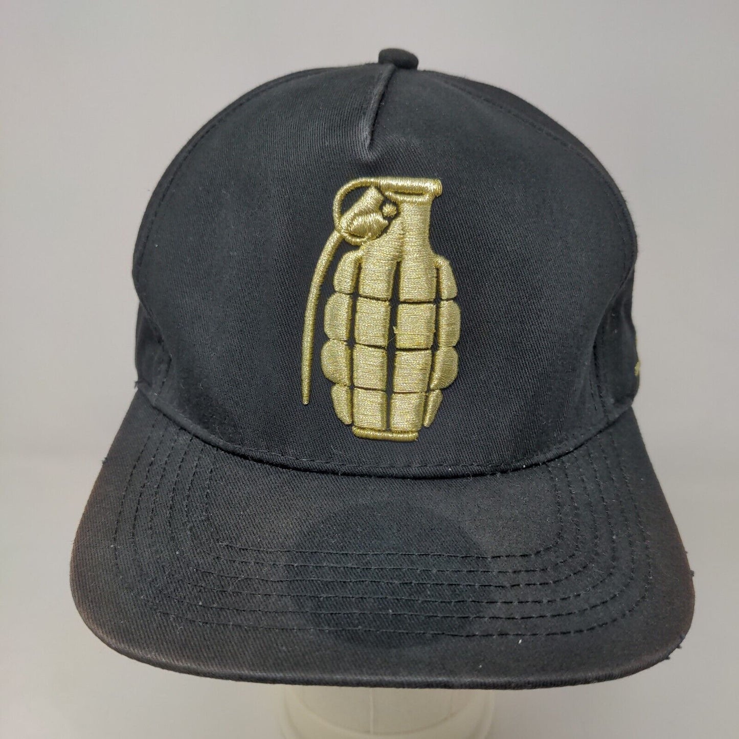 JC Hats Boy's Snapback Hat Black Embroidered Grenade Logo Solo Los Mejores