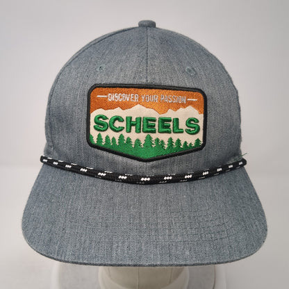 Discover Your Passion Scheels Snapback Rope Hat Gray One Size Adjustable
