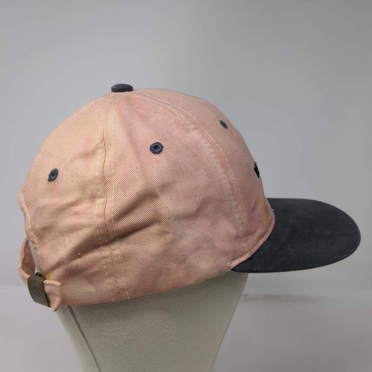 Del Sol Baseball Cap Pink Gray One Size Sun Logo Slideback Two Tone Contrast Hat