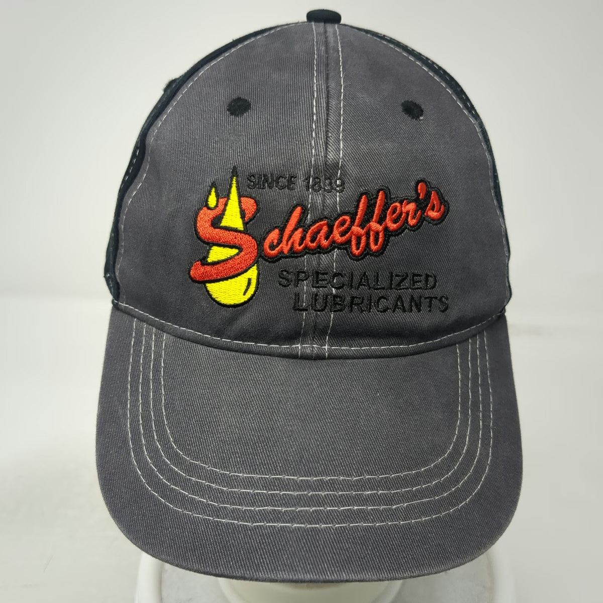 T&P Schaeffer's Specialized Lubricants Gray Black Baseball Cap One Size Hat