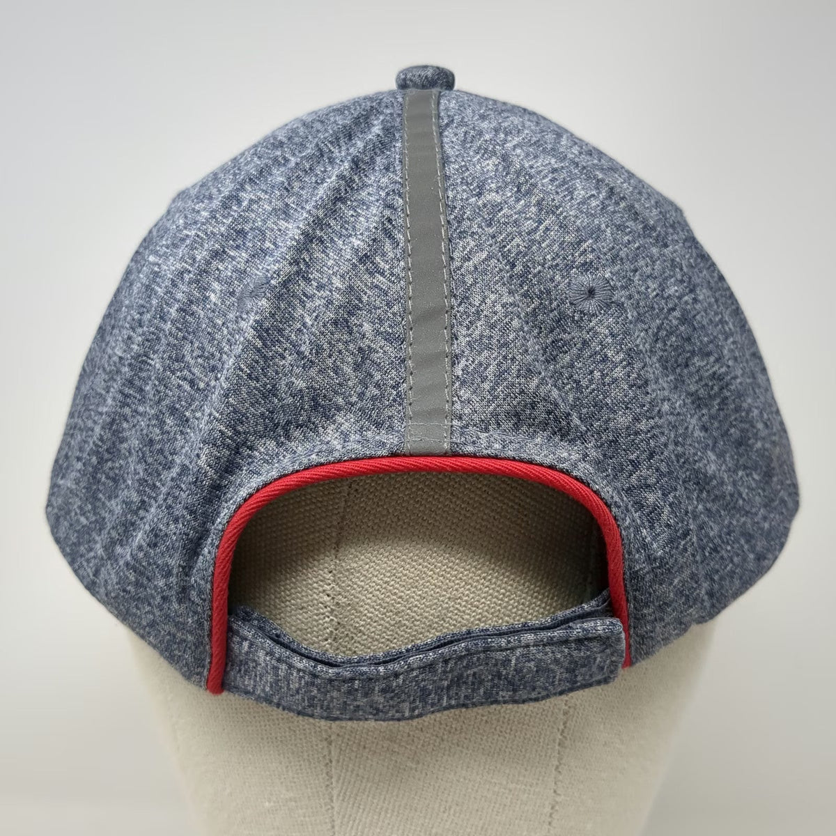 Domino's Pizza Baseball Cap Blue OSFM Reflective Stripe Strapback Hat Heathered