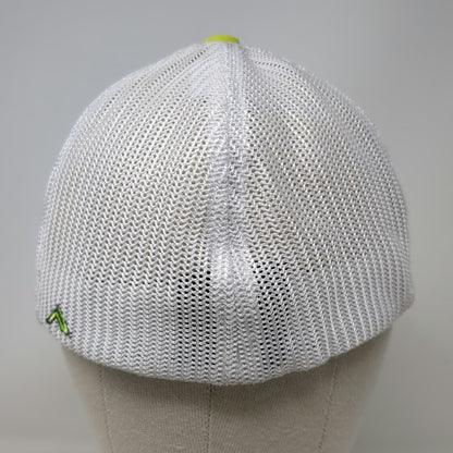 Pacific Headwear Baseball Cap Gray 8 Mesh Aztec Welding Fitted Yellow Stitch Hat