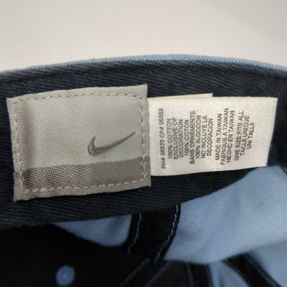 Nike Strapback Hat Blue One Size Adjustable Embroidered Swoosh Just Do It Cotton