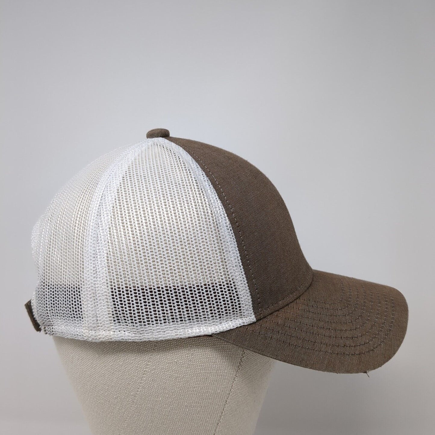 Stover Group Strapback Trucker Hat Brown One Size Adjustable Mesh Outdoor Cap