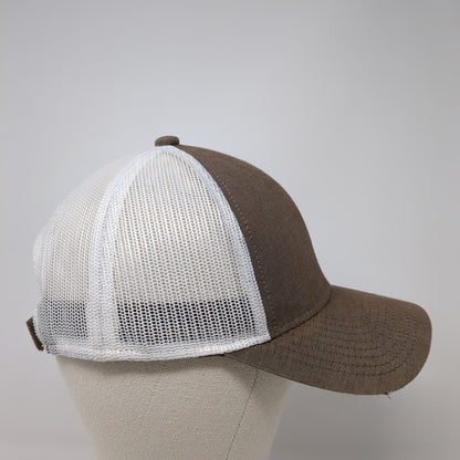 Stover Group Strapback Trucker Hat Brown One Size Adjustable Mesh Outdoor Cap