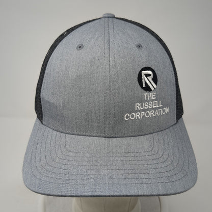The Russell Corporation Trucker Hat Gray Large Adjustable Mesh Back Richardson