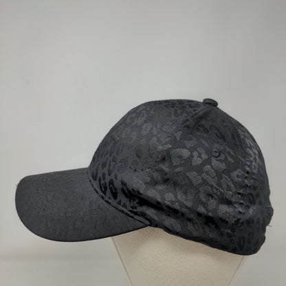 Unbranded Slideback Hat Black One Size Embroidered Animal Print 6 Panel