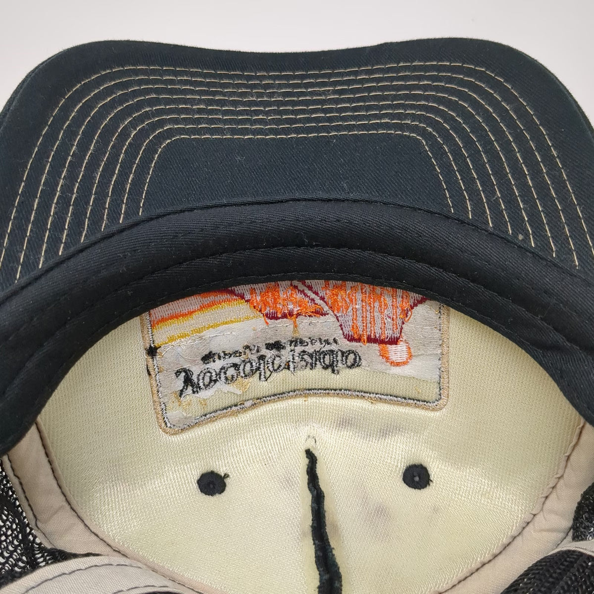 yocolorado Trucker Hat Black One Size Snapback Mesh Patch Rope Side Stripes Logo
