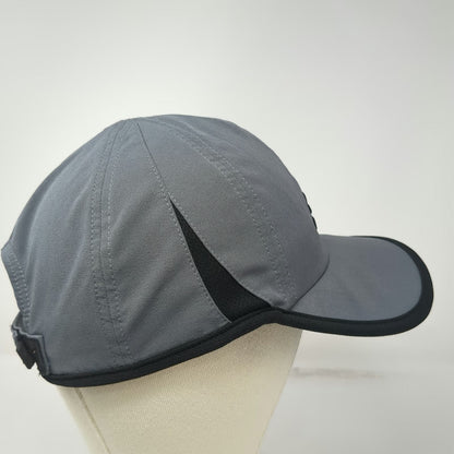 Adidas Baseball Cap Gray One Size Climalite Performance Strapback Mesh Vents Hat