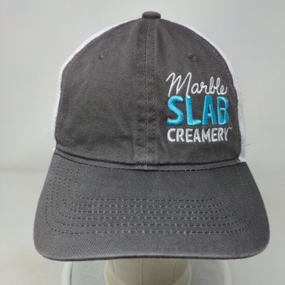 Marble Slab Creamery Strapback Mesh Back Trucker Hat Gray Adult 6 Panel