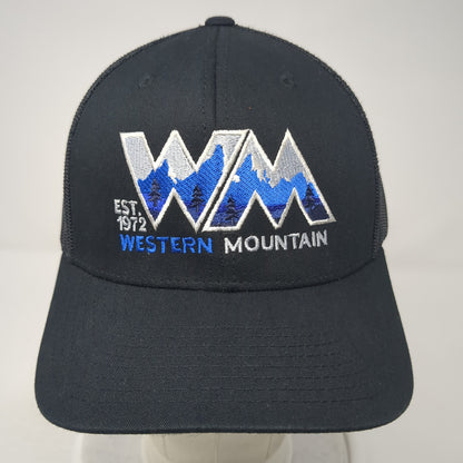 WM Western Mountain Est 1972 Snapback Trucker Hat Black OS Mesh Back Yupoong