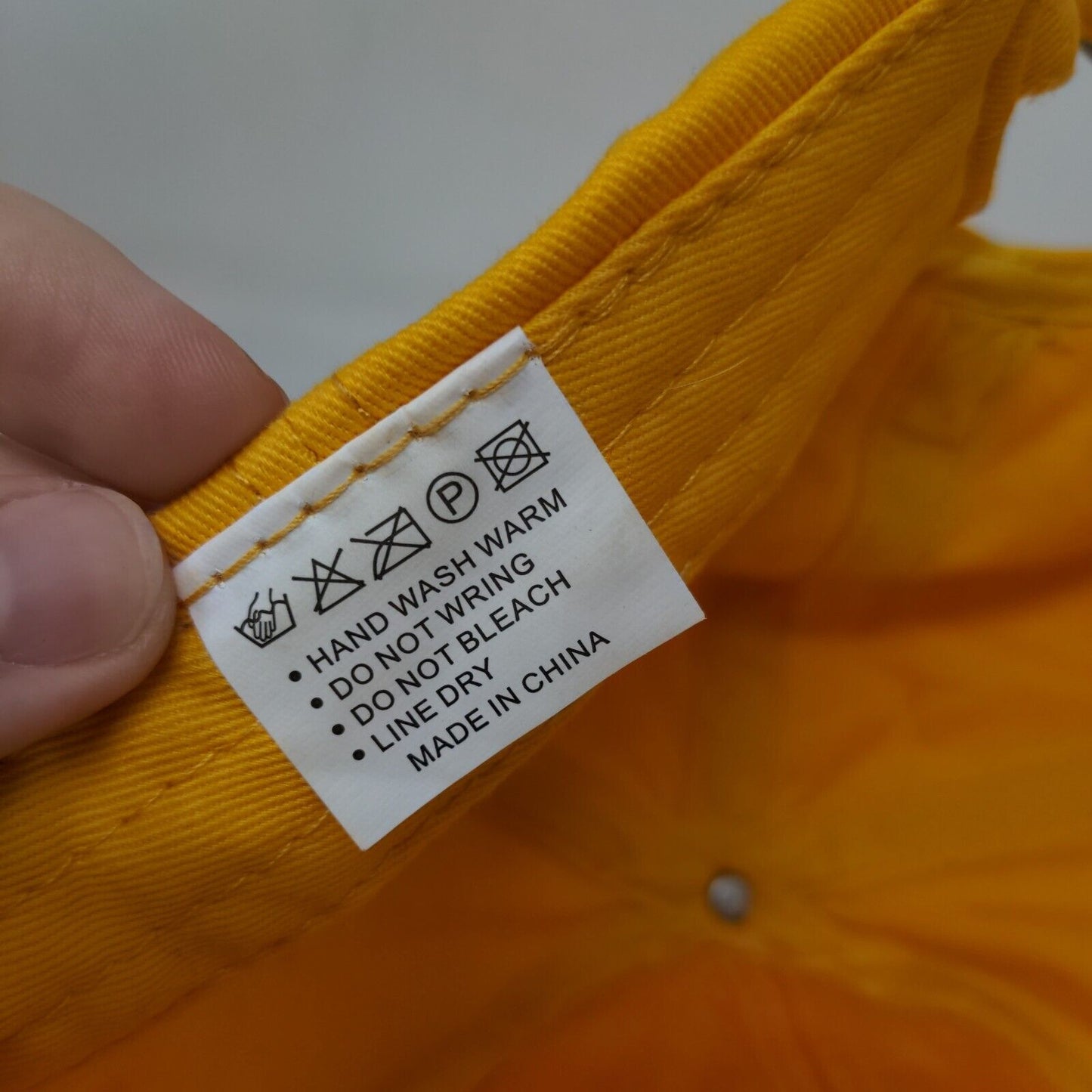 Unbranded Slideback Hat Yellow One Size Adjustable Solid 6 Panel