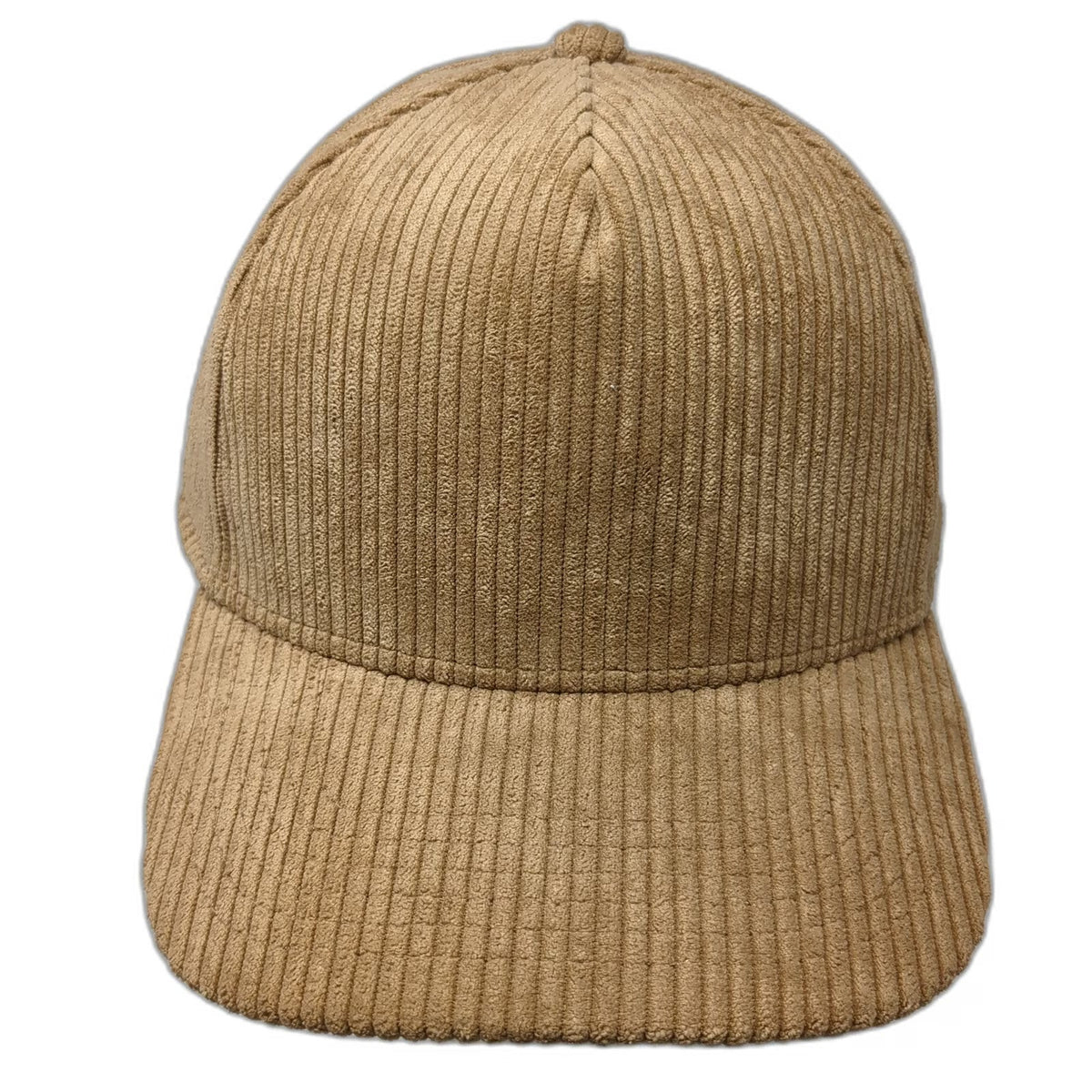 Original Use 5 Panel Brown One Size Hat Corduroy Texture Adjustable Snapback