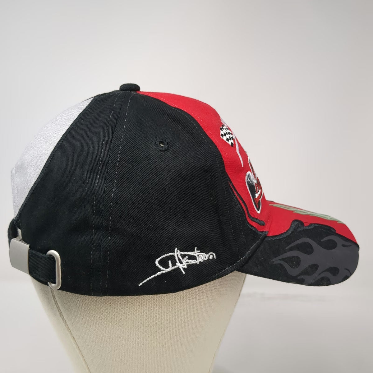My Cap & Co Monaco Racing Baseball Cap Red Black White Grand Prix Slideback Hat