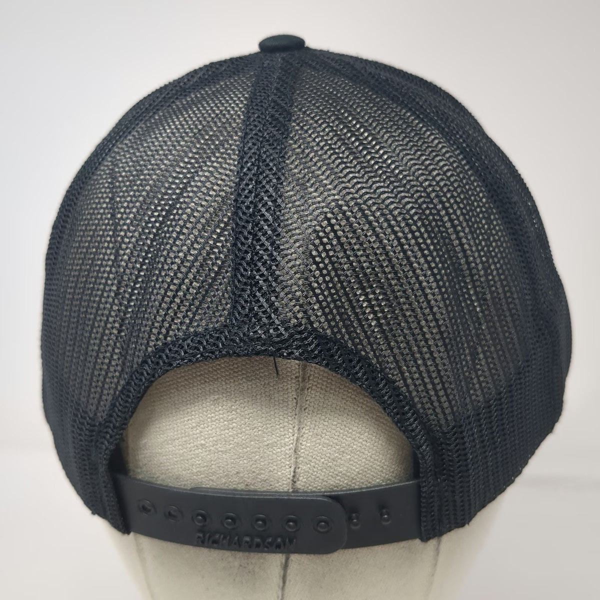 Richardson Trucker Hat Black OSFM Mt. Pleasant TX Texas Embroidered Mesh Back