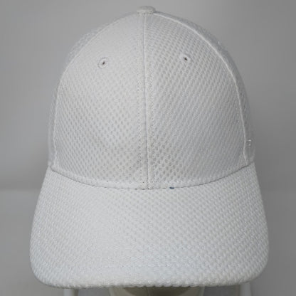 Reebok Baseball Cap White One Size Mesh Textured Adjustable Slideback Hat