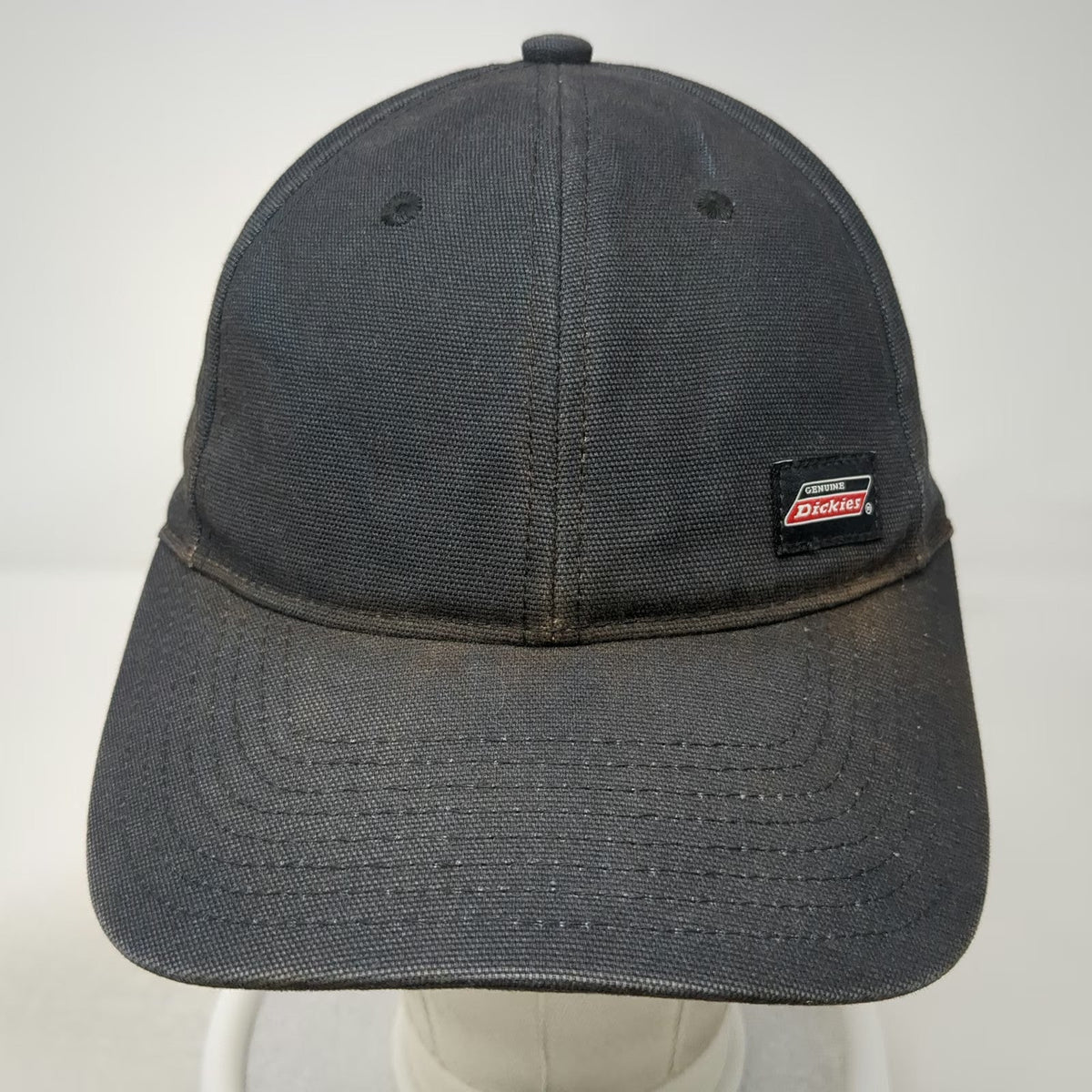 Dickies Snapback Black One Size Genuine Logo Patch Cotton Workwear 6 Panel Hat