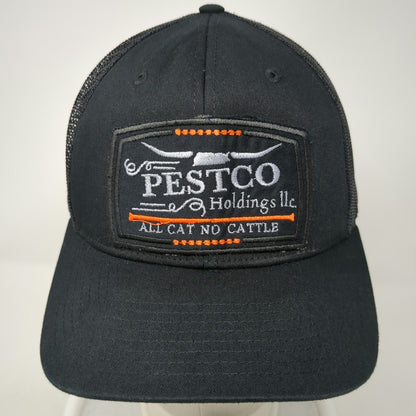 Richardson Trucker Hat Black One Size Pestco Holdings All Cat No Cattle Patch