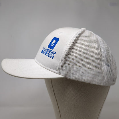 Leadership Boise 2024 Snapback Trucker Hat White One Size Mesh Back