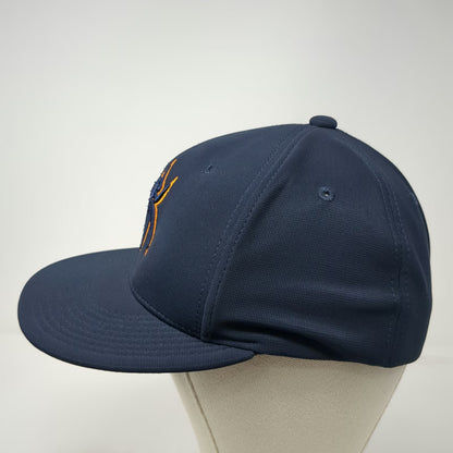 Spiderz Baseball Cap Blue S/M Embroidered Spider Cactus Stretch Fit Hat