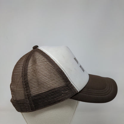 Don't Talk To Me Snapback Trucker Hat Brown One Size Adjustable Mesh Back