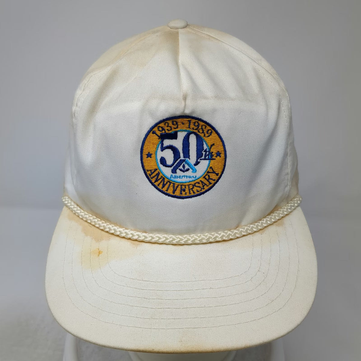 Corporate I.D. 5 Panel White One Size Albertsons 50th Anniversary Rope Hat