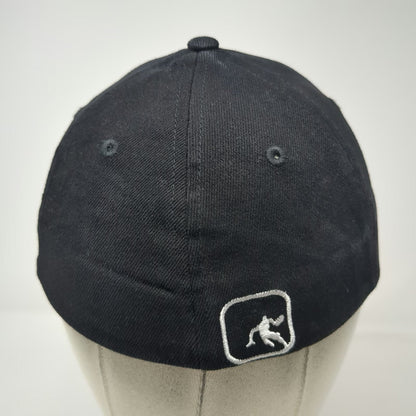 AND 1 Baseball Cap Black M Embroidered Logo Stretch Fit Curved Brim Hat