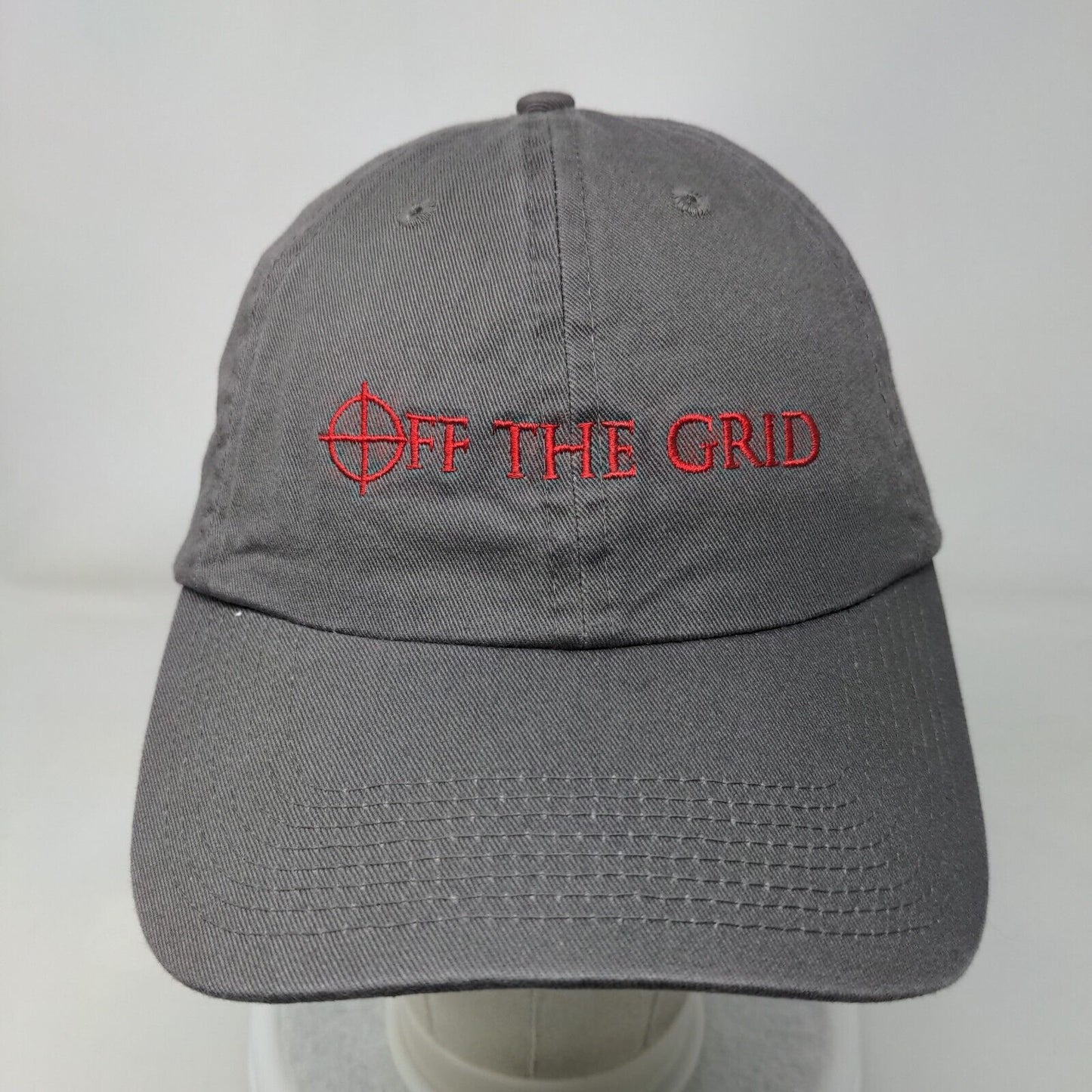 Off The Grid Slideback Hat Gray One Size Embroidered 6 Panel Fahrenheit