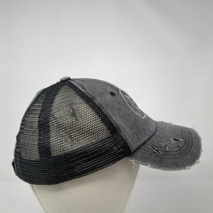 Mama Strapback Trucker Hat Ponytail Gray One Size Mesh Back Adjustable